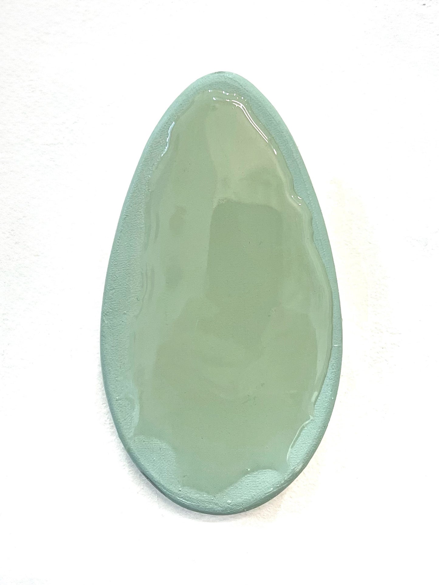 Oval verde agua | Serie Gotas de Rocío - Jacinta Grondona