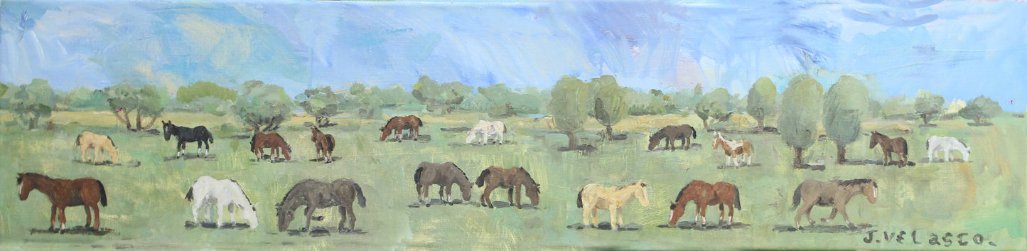 Es una tarde de verano de un día que ya no existe-18 caballos | Serie Pinturas - Javier Velasco