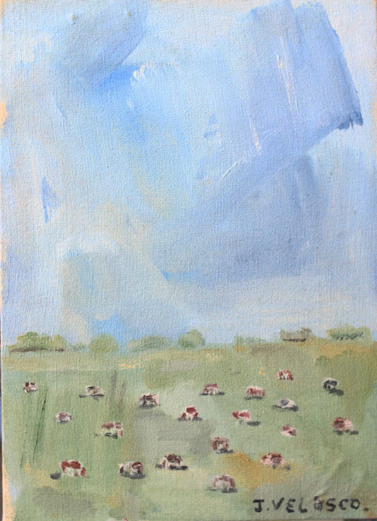 VAQUITAS PASTANDO | Serie Pinturas 13 x 18 - Javier Velasco